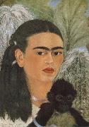 Frida Kahlo The monkey and i oil